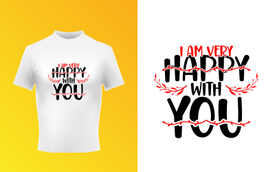 Design moderno del modello di t-shirt con adesivo tipografico