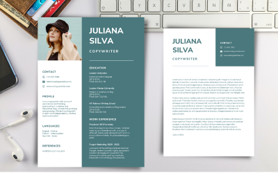 Juliana Silva - Jednoduchý návrh životopisu zdarma pro copywritera