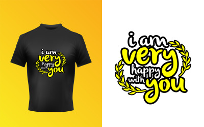 Modello vettoriale di t-shirt con testo tipografico moderno