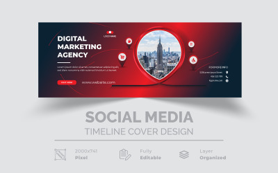 Modern Corporate Social Media Timeline Cover