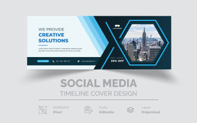 Modernes kreatives Corporate Social Media Timeline-Cover