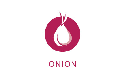 Onion Vector Template. Red Onion Logo Design V8