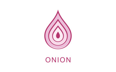 Zwiebel-Vektor-Vorlage. Rote-Zwiebel-Logo-Design V1