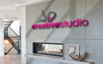Abstraktes 3D-Logo von Creative Studio
