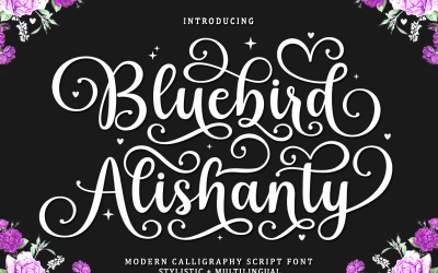 Bluebird Alishanty Modern Calligraphy