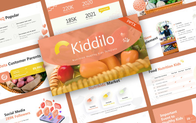 Kiddilo Zdrowa żywność Szablony prezentacji PowerPoint