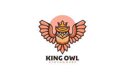 Kral Baykuş Basit Maskot Logosu