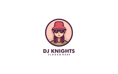 Logo du personnage de dessin animé Dj Knight