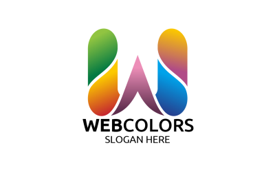 Шаблон дизайна векторного логотипа - буква W