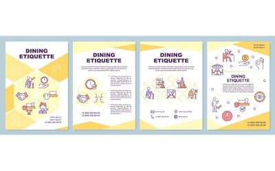 Dining Etiquette Brochure Template