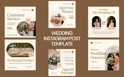 Hochzeits-Instagram-Post-Vorlage