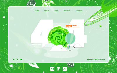 404 Illustrazione Pagina di errore