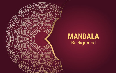 Luxe Mandala-achtergrondontwerp
