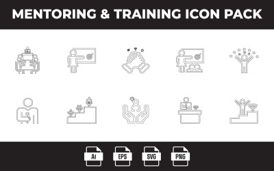 Mentoring &amp;amp; Training Icon Pack-2