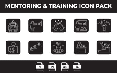 Mentoring &amp;amp; Training Icon Pack-4