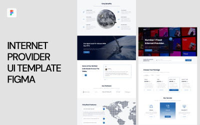 Modèle d&amp;#39;interface utilisateur de fournisseur d&amp;#39;accès Internet Figma