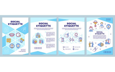 Modèle de Brochure d&amp;#39;étiquette sociale