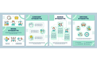 Modèle de Brochure de types d&amp;#39;étiquette