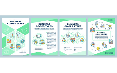 Modelo de Brochura Verde de Tipos de Cooperativas de Negócios