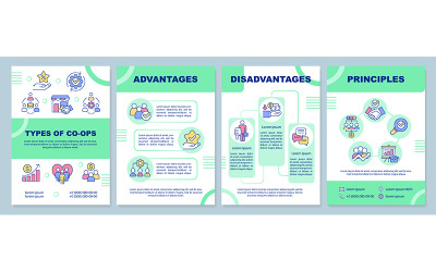 Шаблон зеленой брошюры для бизнес-кооперативов