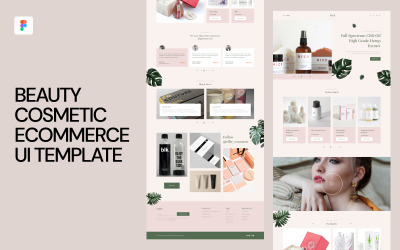 Szablon interfejsu użytkownika e-commerce Beauty Cosmetic