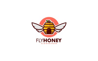Fly Bal Basit Maskot Logosu