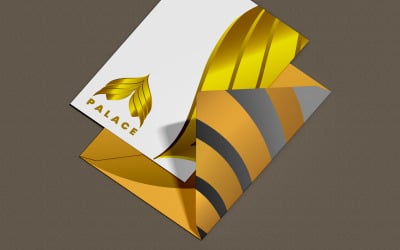 Goldenes islamisches Palast-Architektur-Logo