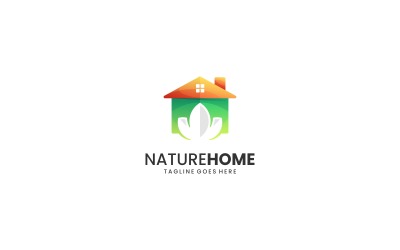 Logo colorato gradiente domestico della natura
