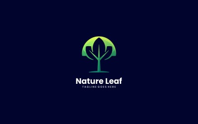 Natura Liść Gradient Logo Vol.2