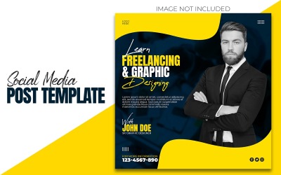 Learn Freelancing and Graphic Designing Post for Social Media