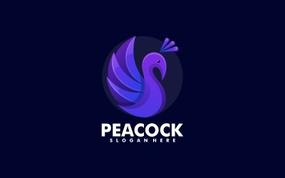 Peacock Gradient Logo Style Vol.1