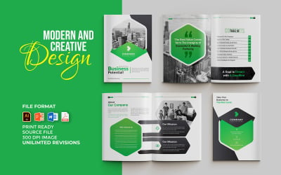 Профиль компании Шаблон многоцелевой бизнес-брошюры на 24 страницы