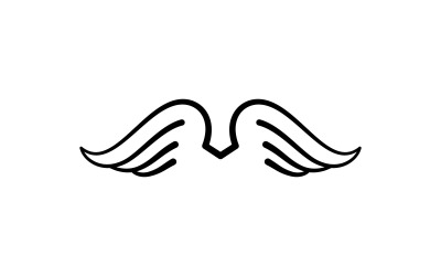 Vleugels Vector Logo ontwerpsjabloon V1