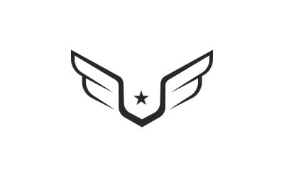 Vleugels Vector Logo ontwerpsjabloon V2