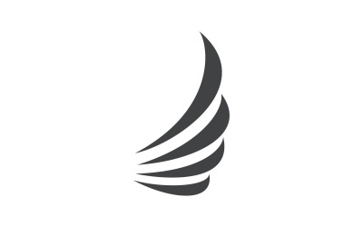 Vleugels Vector Logo ontwerpsjabloon V6