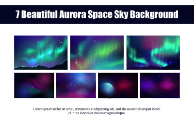 7 Güzel Aurora Uzay Gökyüzü Arka Planı