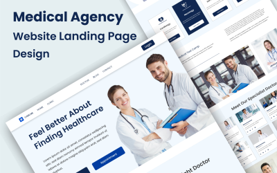 Šablona uživatelského rozhraní webových stránek lékařské agentury