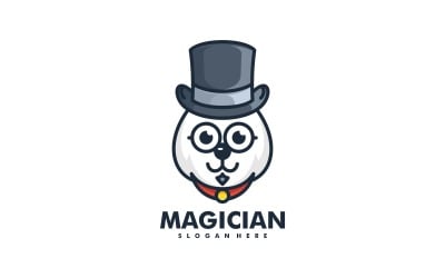 Bear Magician Cartoon Logo