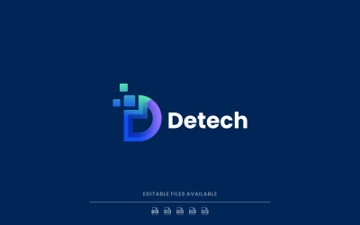 Letter D Gradient Colorful Logo Template