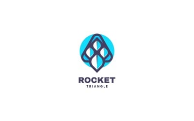 Design de logotipo de mascote simples de foguete
