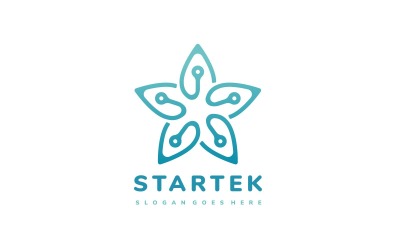 Technology Star Logo Template