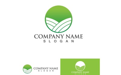 Diseño de elemento de vector de logotipo de naturaleza de hoja de árbol verde5