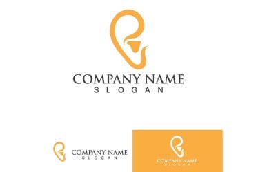 Ear Health Care Logo Vector Element Design14