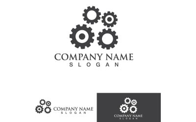 Gear Machine Logo And Symbol Vector