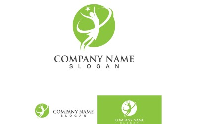 Gente Salud Vida Hoja Naturaleza Logo Vector 15