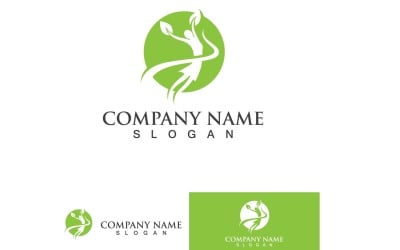 Gente Salud Vida Hoja Naturaleza Logo Vector 16