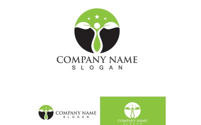 Gente Salud Vida Hoja Naturaleza Logo Vector 17