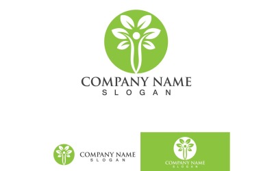 Gente Salud Vida Hoja Naturaleza Logo Vector 9