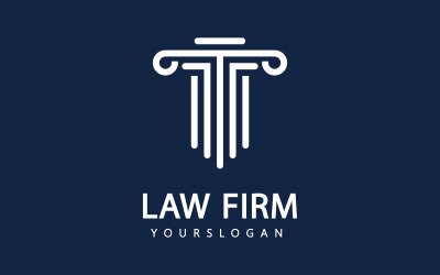 Law Frim Pillar Vector Logo Design sablon V2