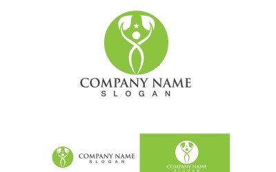 People Health Life Leaf Nature Logo Vector 3